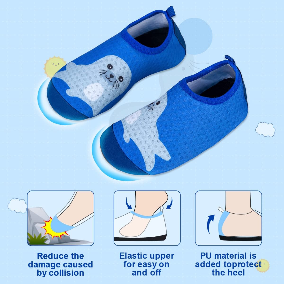 Thumbnail 1 de WateLves Kinder Wasserschuhe Little Seal Blue