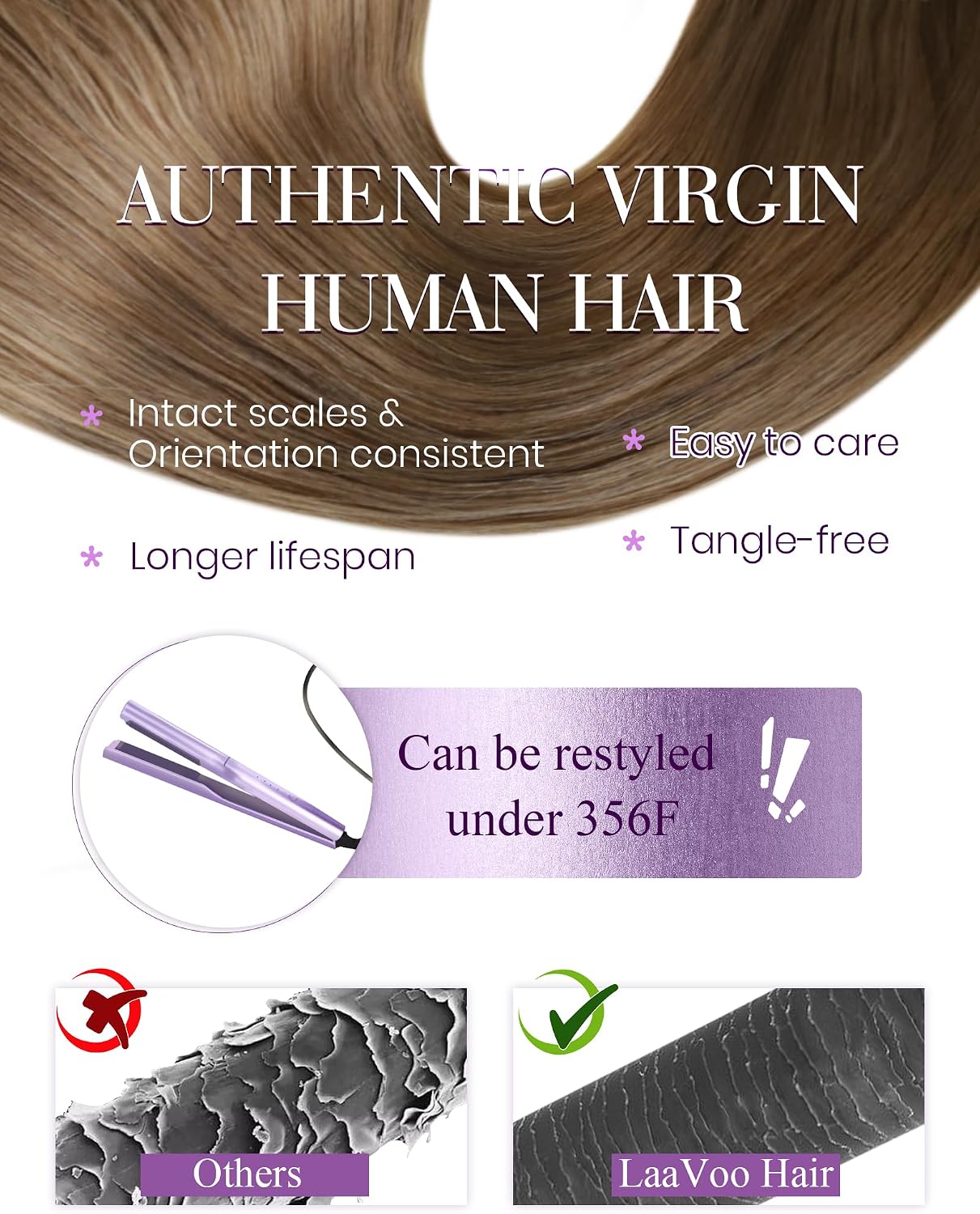 Thumbnail 3 de LaaVoo micro beads hair extensions 14 inch
