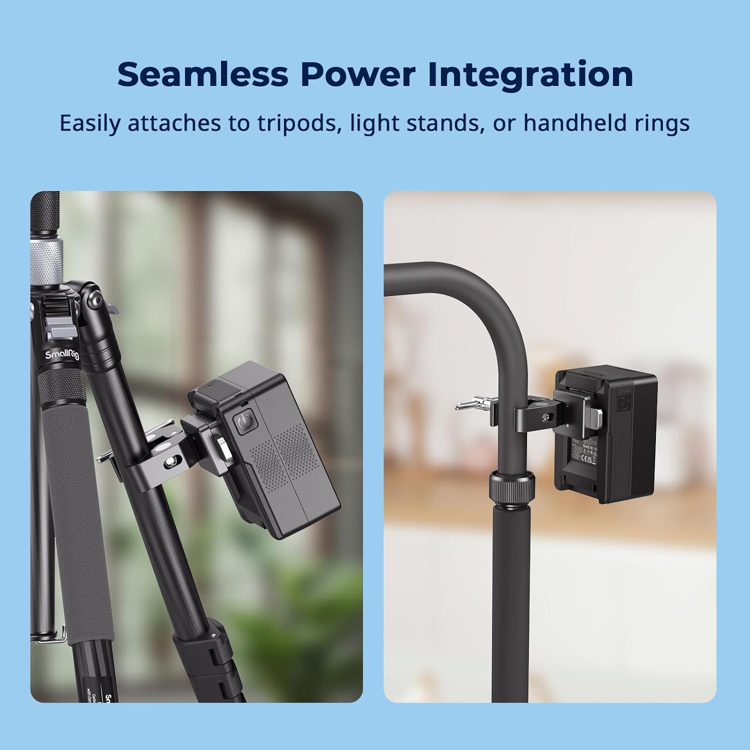 Detalle de SmallRig V-Mount 5313 Morsetto antiscivolo a forma di granchio (15–40 mm) compatibile con batterie V-Mount multi-brand