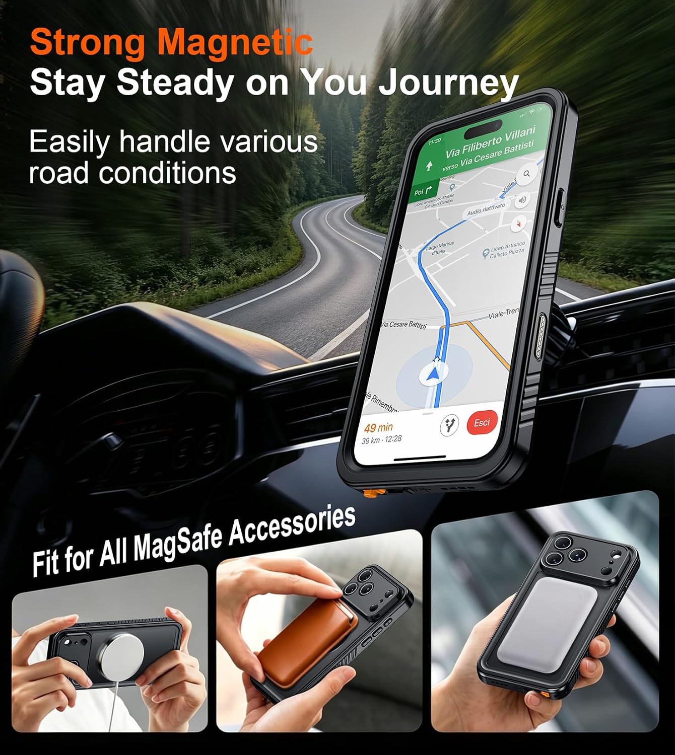 Detalle 2 de Temdan Waterproof Case for iPhone 18 Pro Max, IP68 and MagSafe Compatible