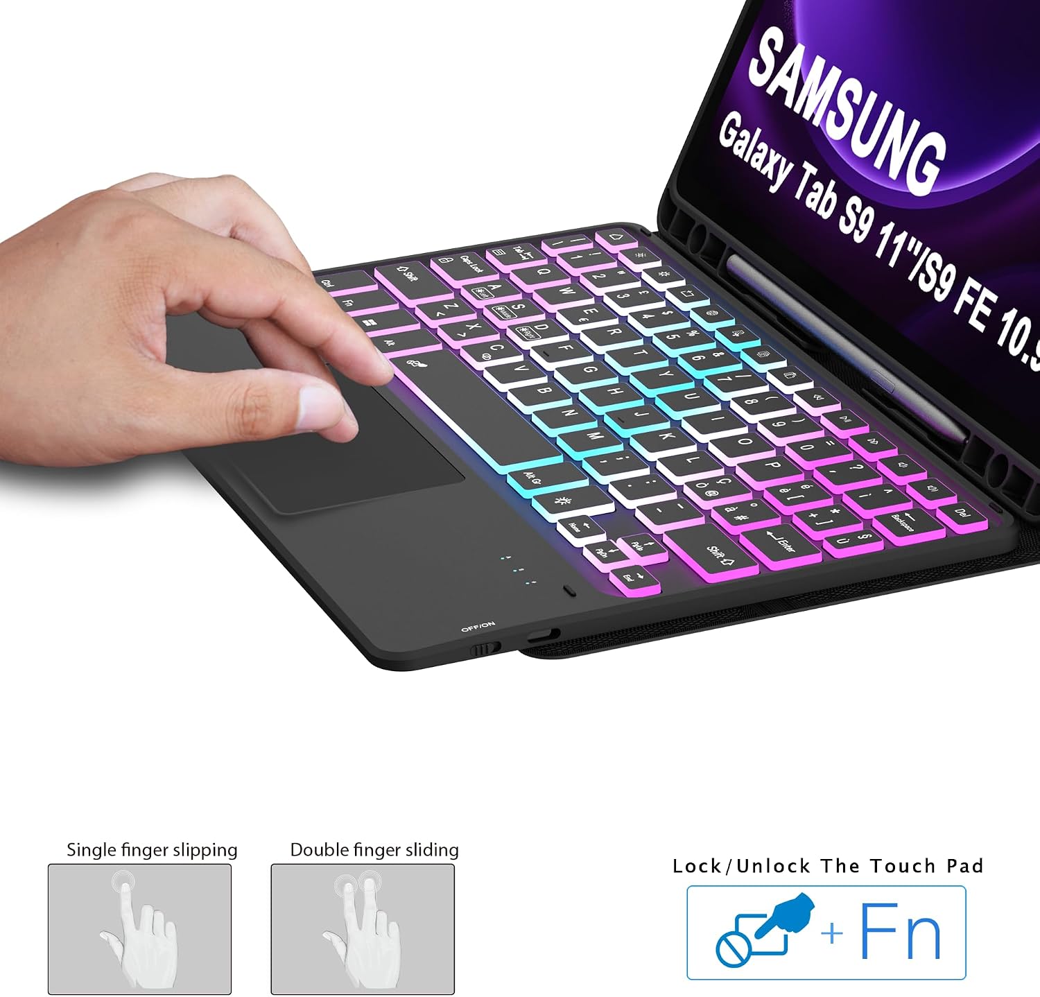 Detalle 2 de Vankeypad Custodia tastiera per Tab S10 Lite 10,9