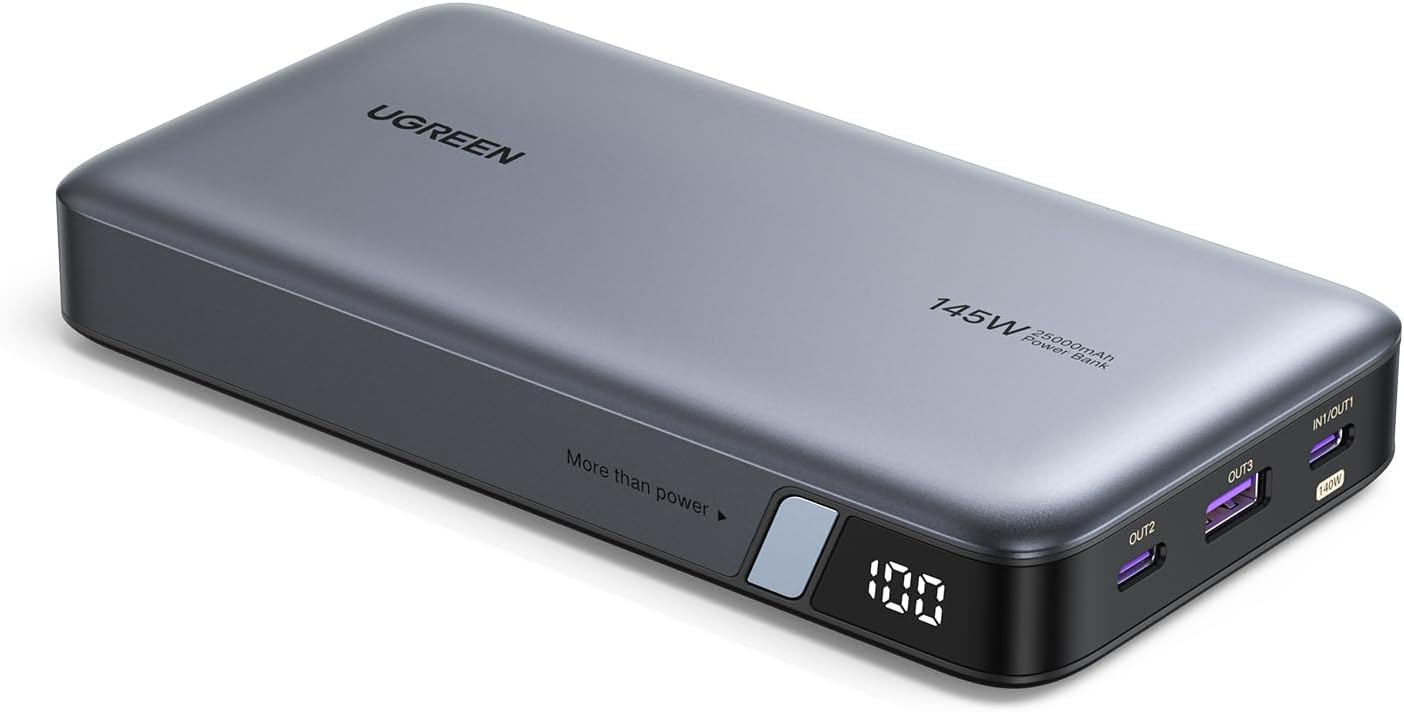 Detalle de UGREEN Nexode 140W 25000mAh laptop power bank