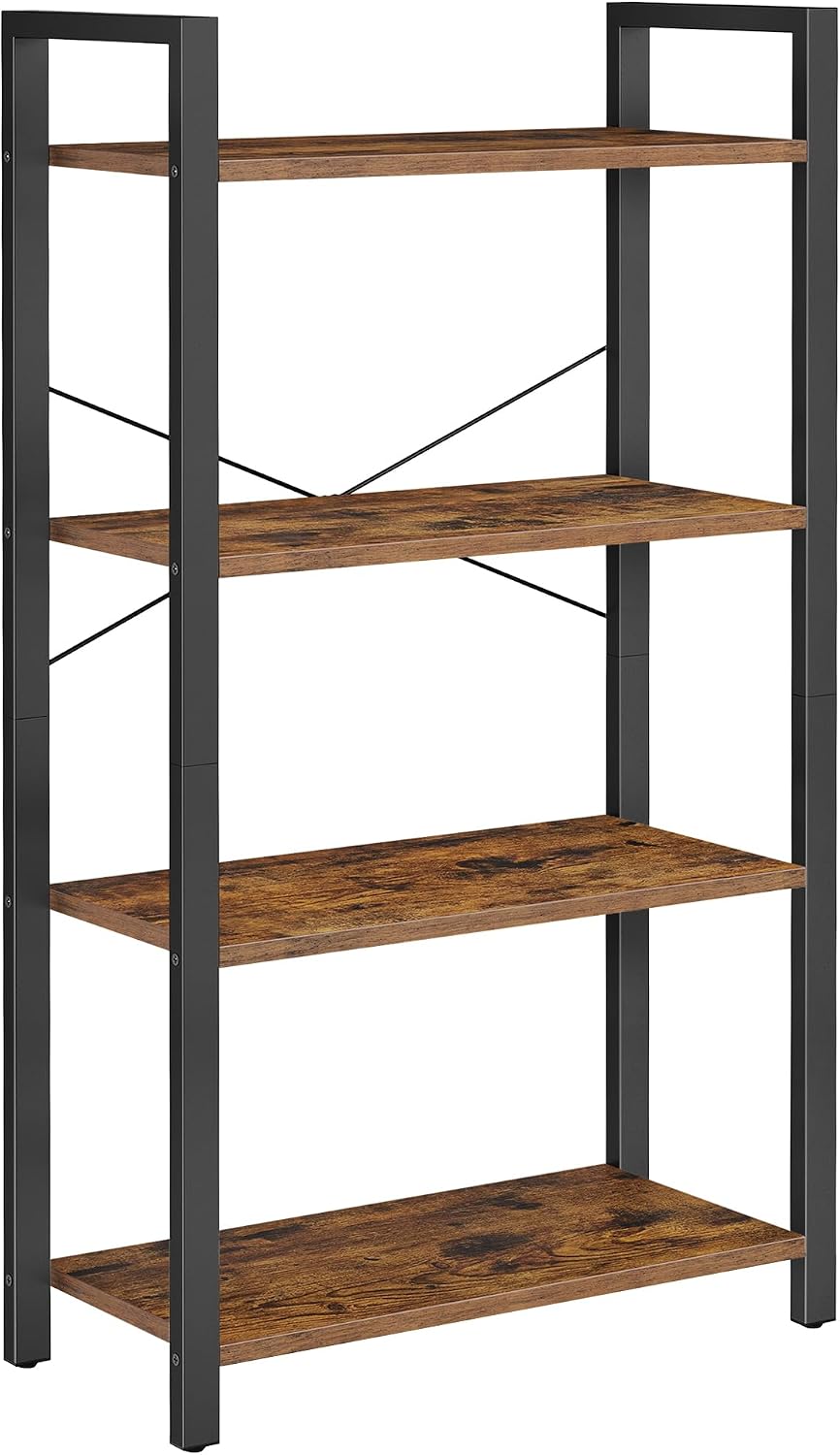 Detalle de VASAGLE BARNET LLS60BX 4-Tier Bookshelf, 66 x 30 x 120 cm