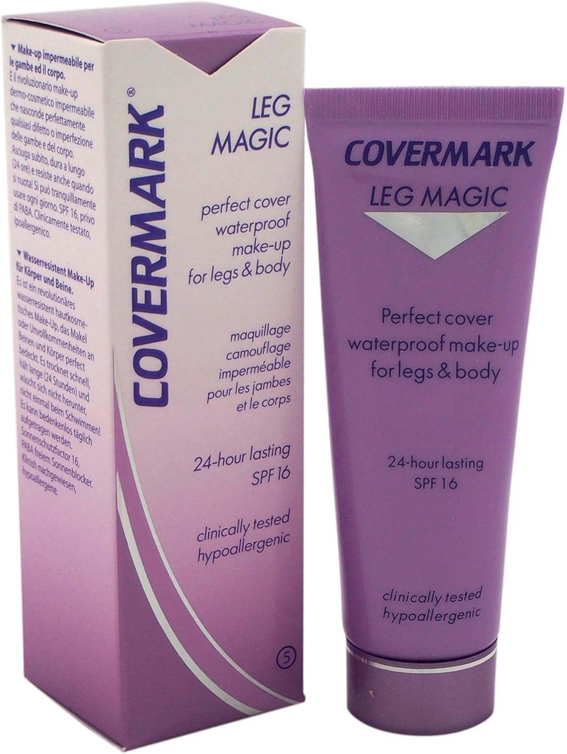 Detalle de Covermark Leg Magic – wodoodporny makijaż nóg i ciała, odcień 05, SPF 16
