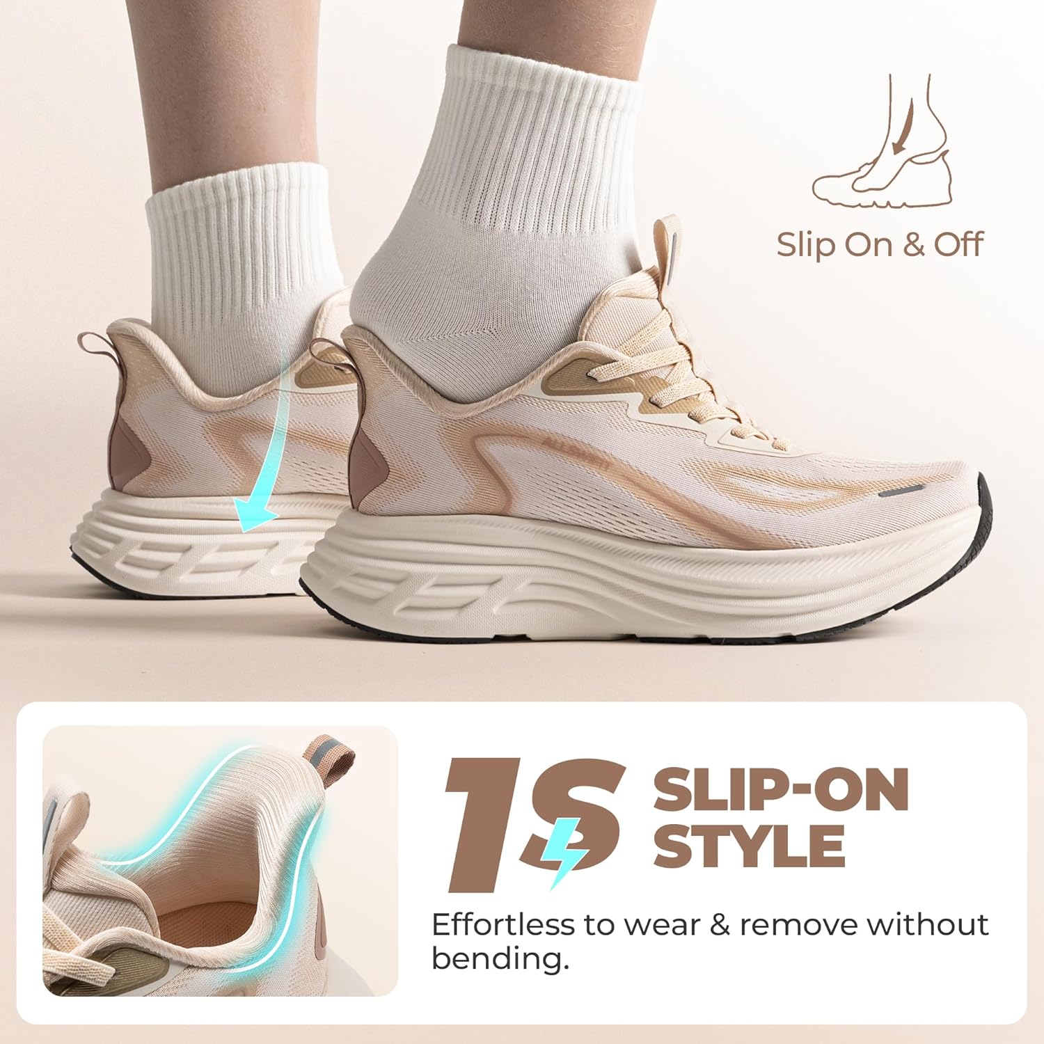 Thumbnail 3 de ALLSWIFIT Women’s Slip On Walking Shoes Hands-Free Cushion (ActiveBreeze 2.0)