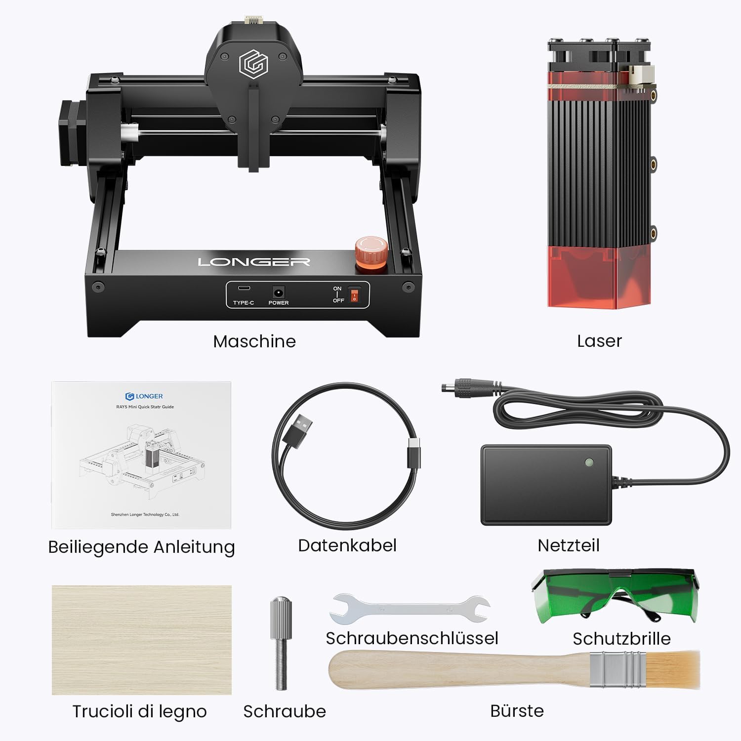 Thumbnail 5 de Longer Ray5 Mini 2,5W: incisore laser CNC compatto con WiFi e area di 140×130 mm