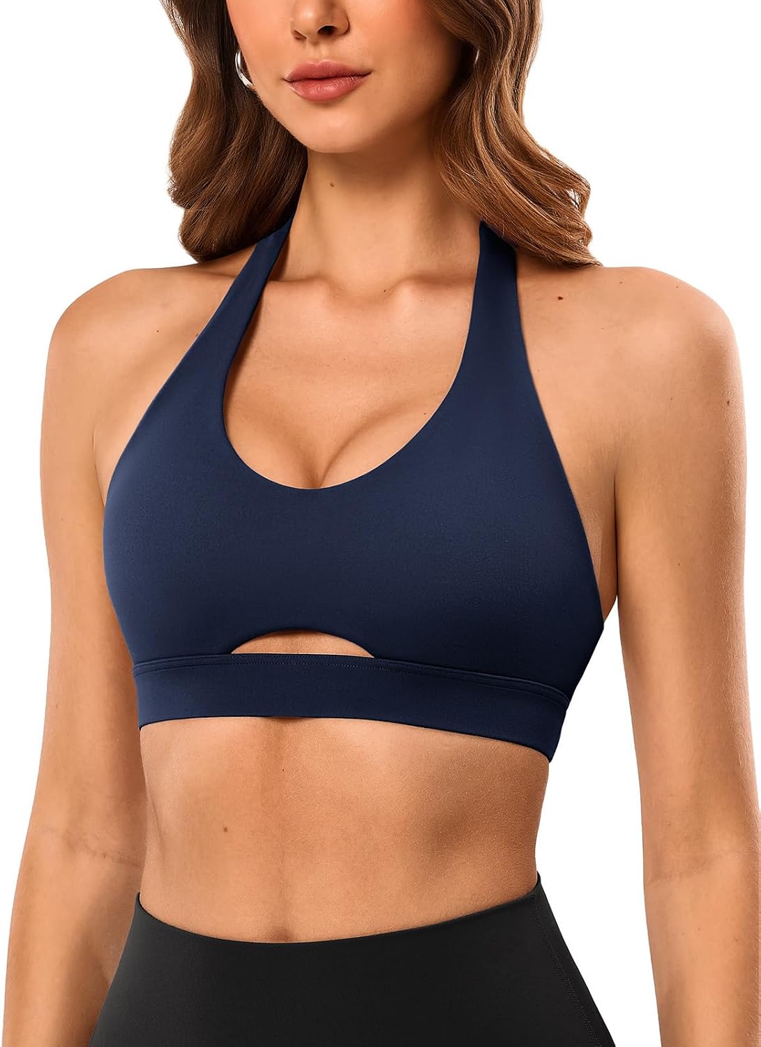 Detalle de Open Back Halter Sports Bra, Padded