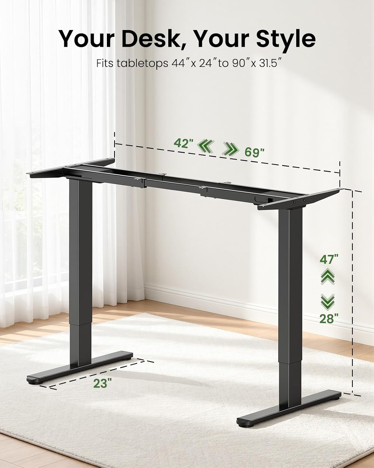 Detalle de Marsail Standing Desk Frame, Dual-Motor