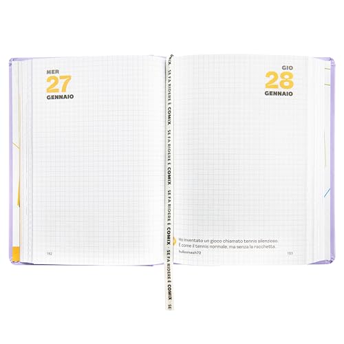 Detalle de COMIX Agenda 2027 Giornaliera 16 mesi – Copertina rigida, 576 pagine, 13x17,8 cm