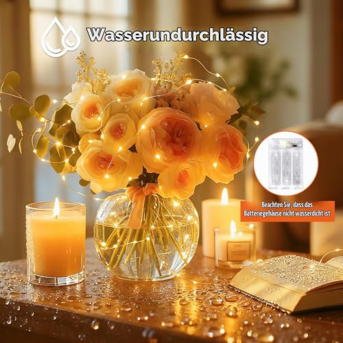 Thumbnail 2 de Bitjam 2er-Set LED-Lichterkette 100 LED, 10 m, Batterie & Timer – Innen