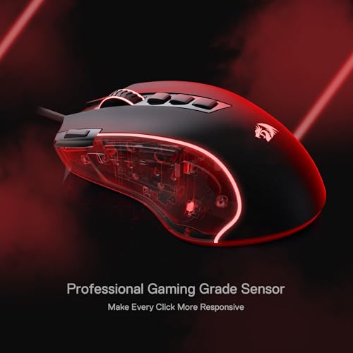 Detalle de Redragon M612 Wired RGB Optical Gaming Mouse: 8000 DPI, 11 Programmable Buttons