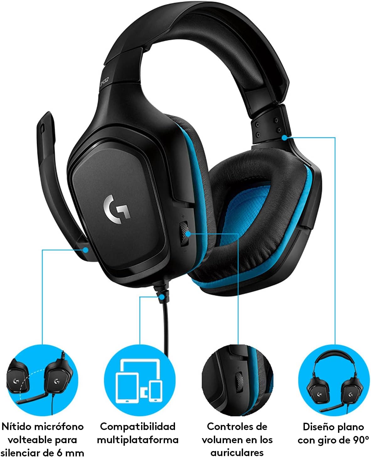 Thumbnail 5 de Logitech G432 🎧 Auriculares Gaming con Sonido 7.1 Surround
