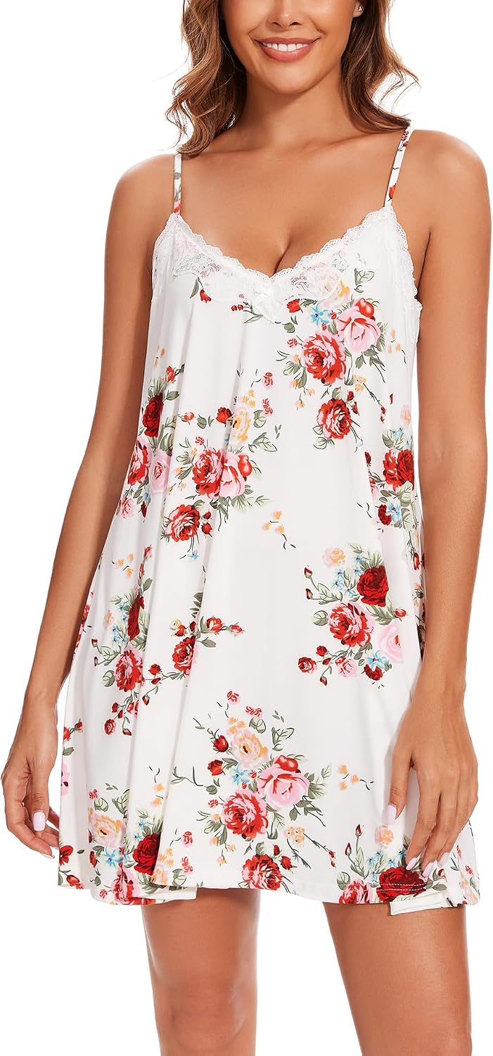 Detalle 2 de Kabento Women's Nightgown with V-Neck