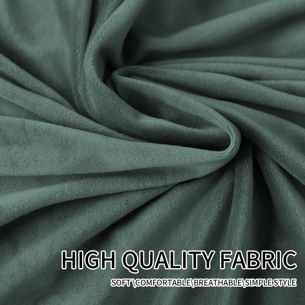 Thumbnail 6 de Caijin copertura per testiera in velluto elasticizzato Verde Cipresso (150-170 cm)