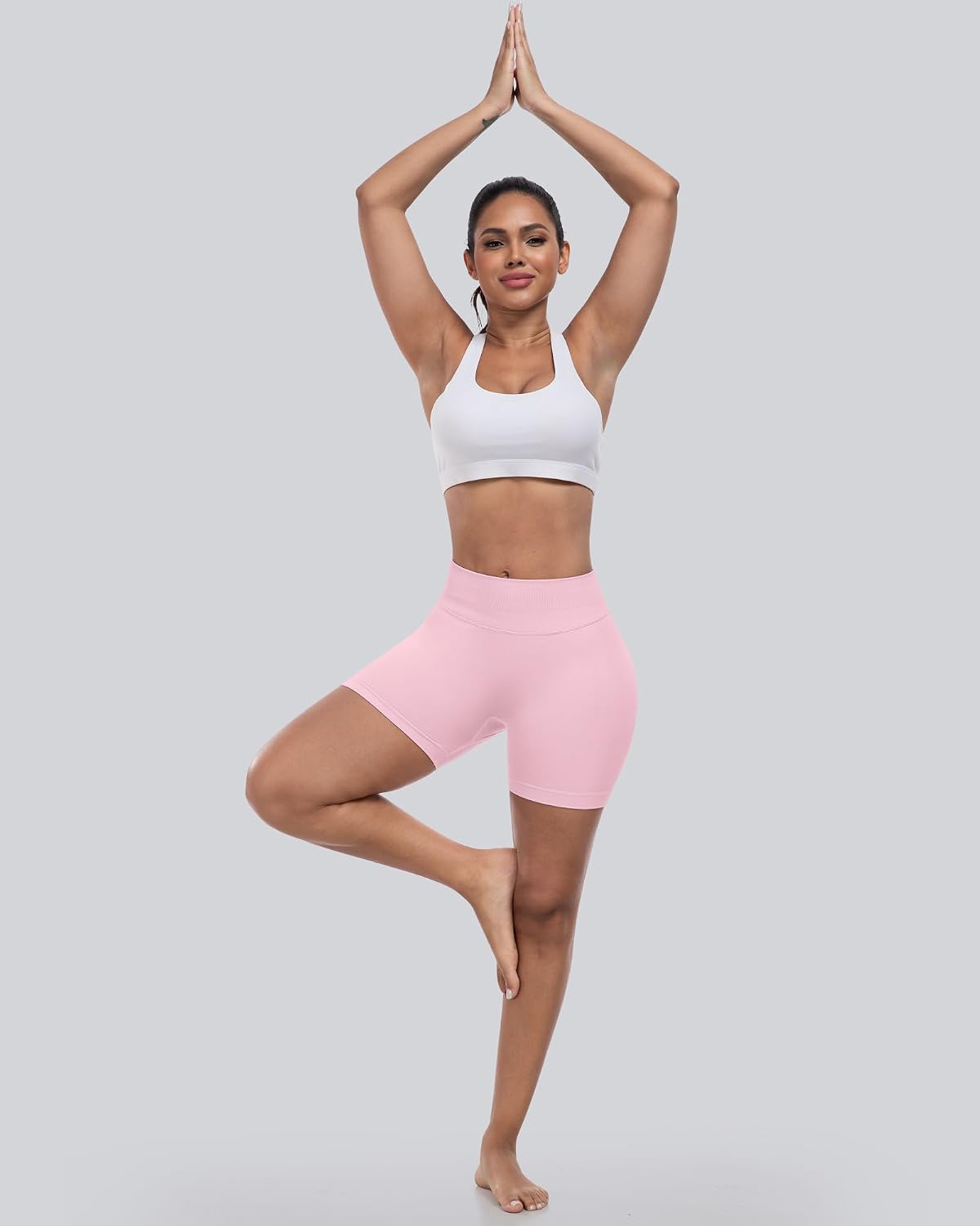 Thumbnail 3 de CHRLEISURE Workout High-Waisted Biker Shorts 4-piece