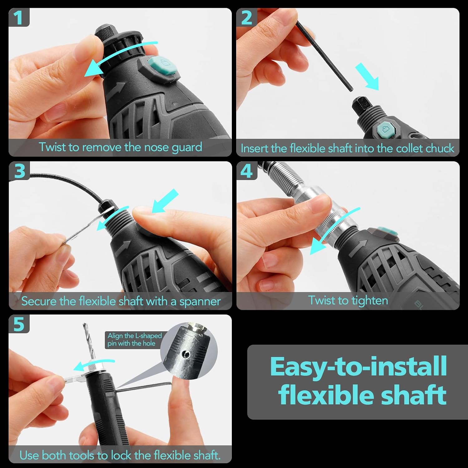 Detalle 2 de BlueMars Rotary Multi Tool Set 200W