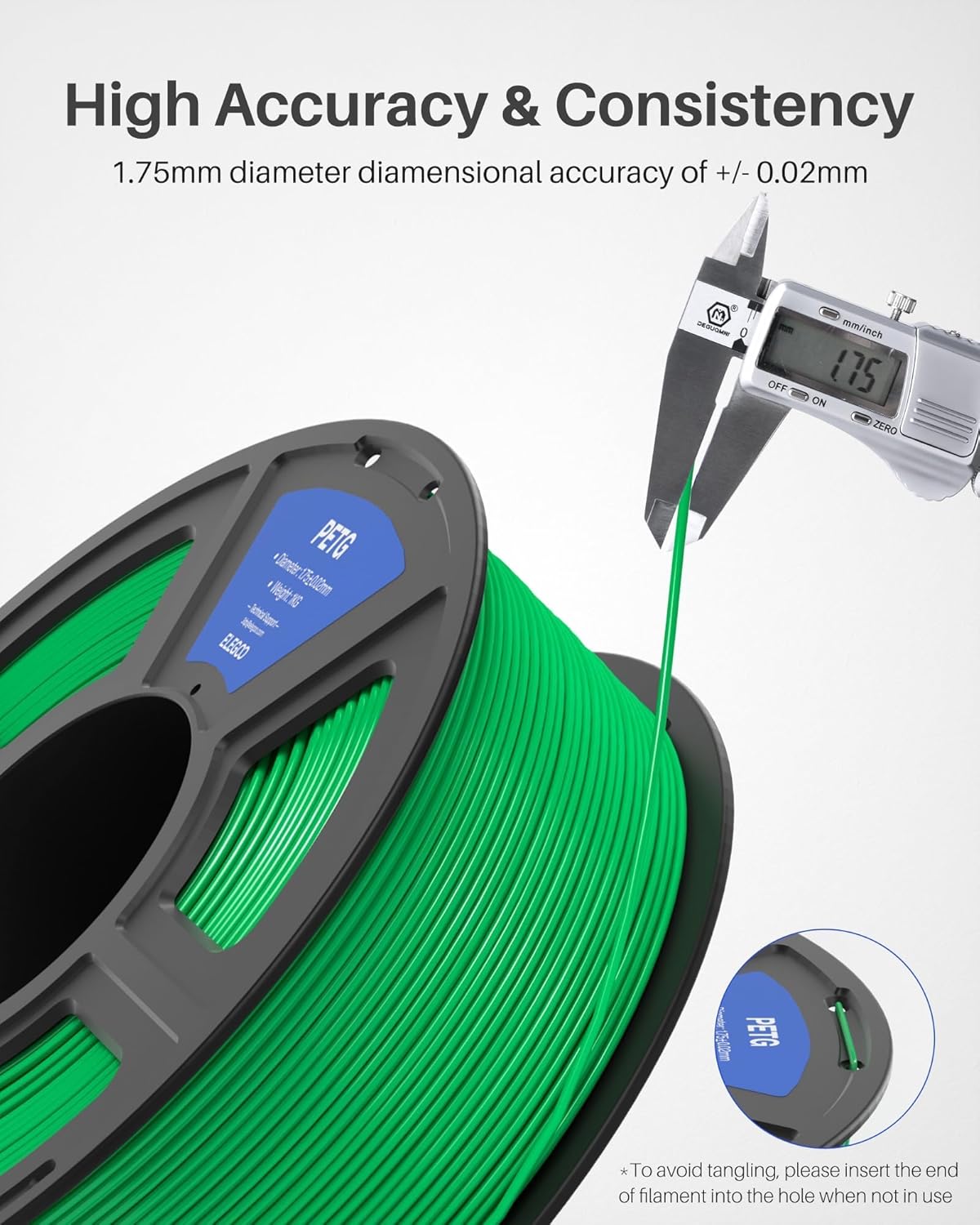 Detalle 2 de ELEGOO PETG Filament 1.75mm 1KG for FDM