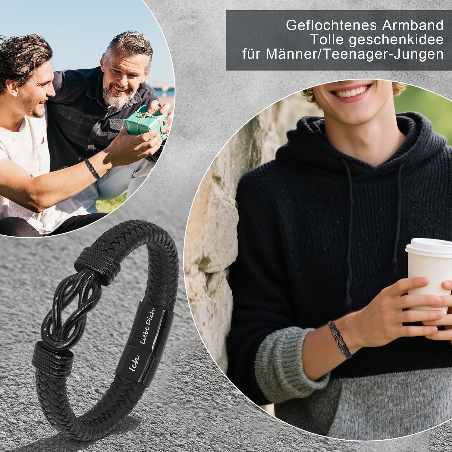 Thumbnail 5 de HAYOUWAY Lederarmband Herren