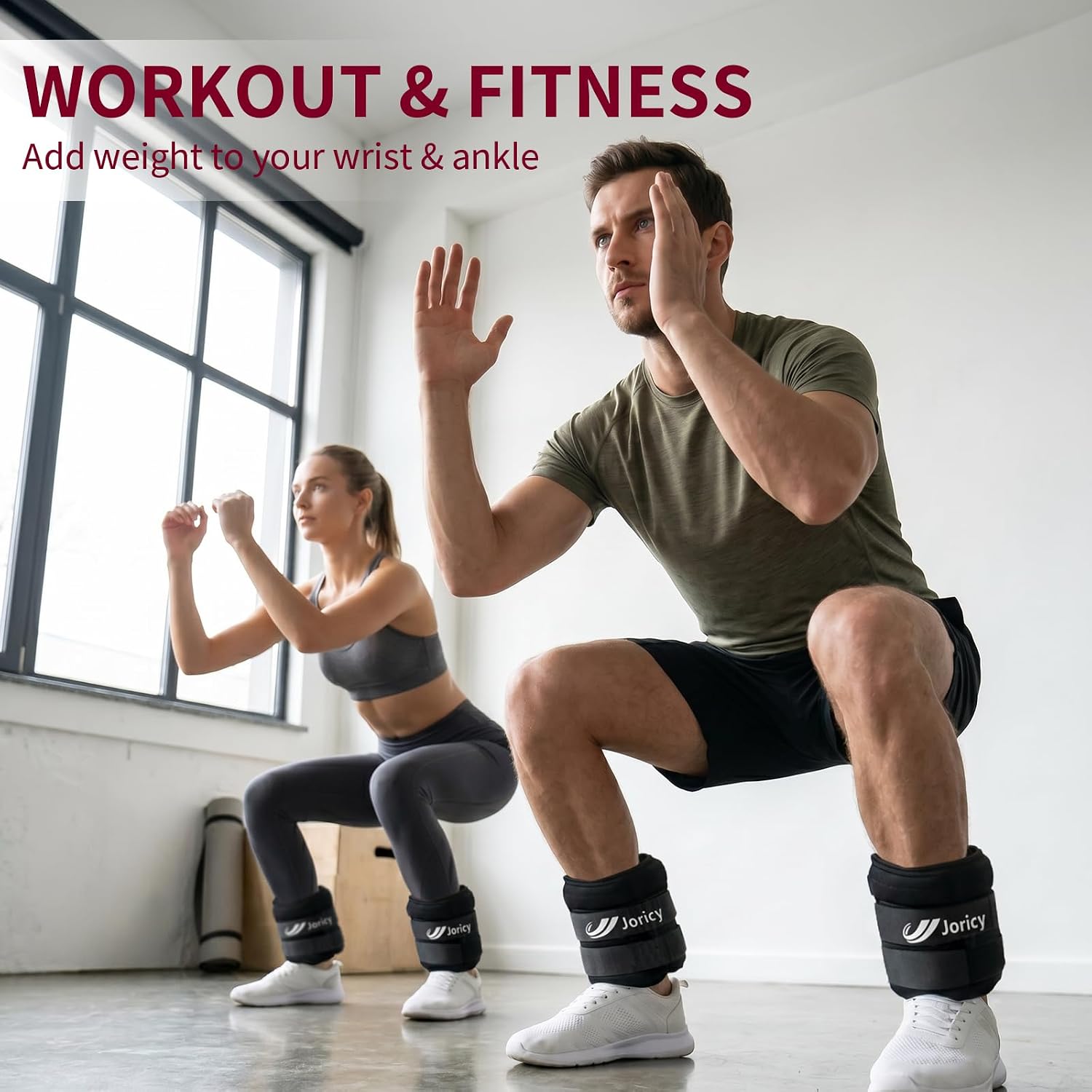 Thumbnail 4 de Adjustable Ankle Weights (1–20 lbs) Pair for Women & Men with Removable Inserts