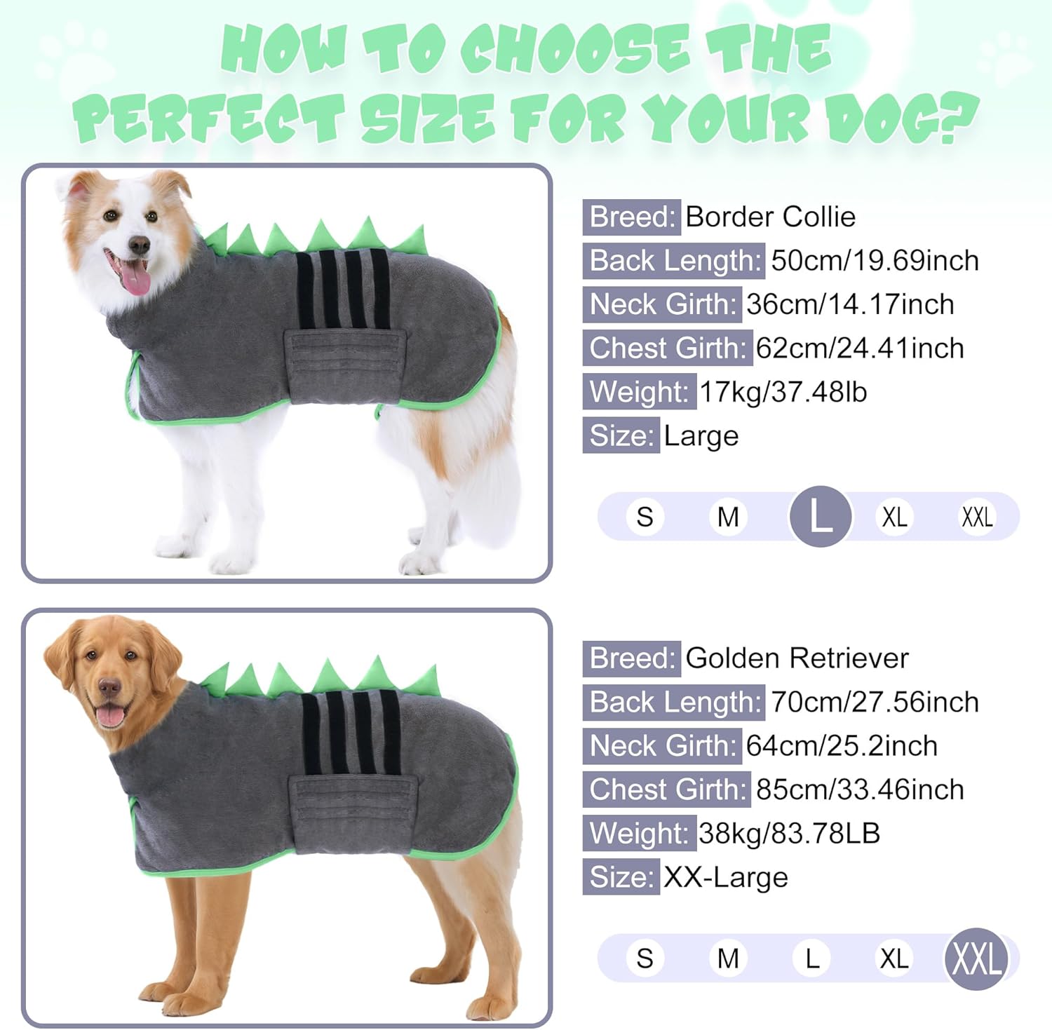 Thumbnail 6 de HezzLuv Microfiber Quick Drying Dog Coat