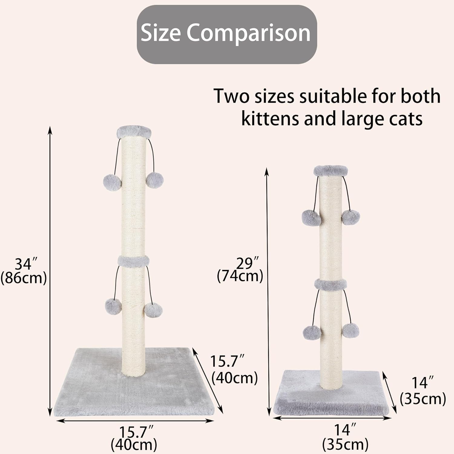 Thumbnail 2 de Dimaka 74cm tall cat scratching post