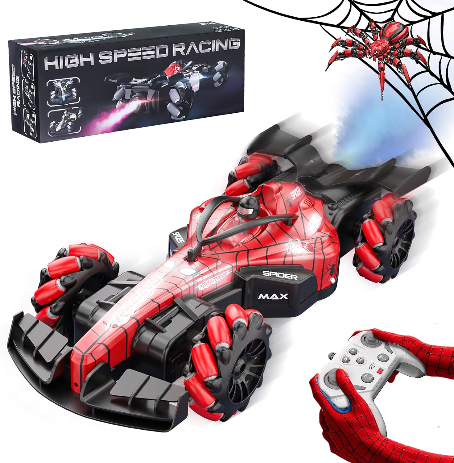 Detalle de Spider 1:16 Remote Control Car with 360° spin and spray