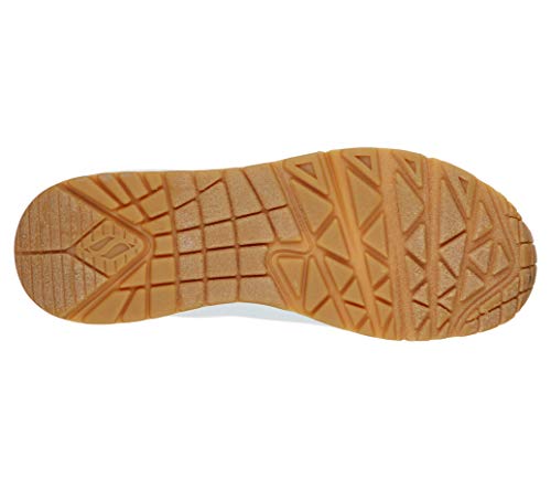 Detalle de Skechers Femme Uno-Stand on Air Basket White Durabuck/Mesh (39 EU Large) – Confort et allure décontractée
