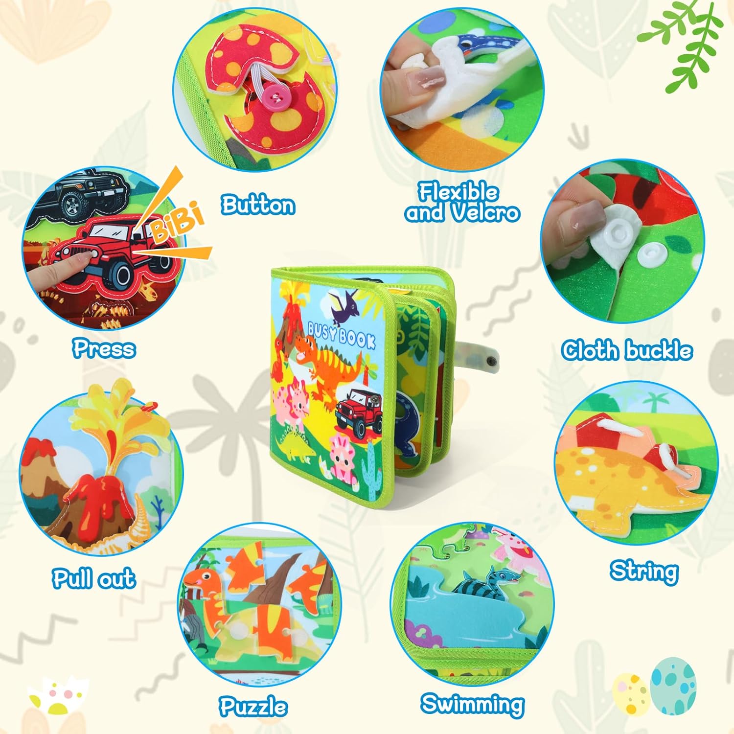 Detalle 2 de XIAPIA Baby Busy Book Montessori for 1–3 years