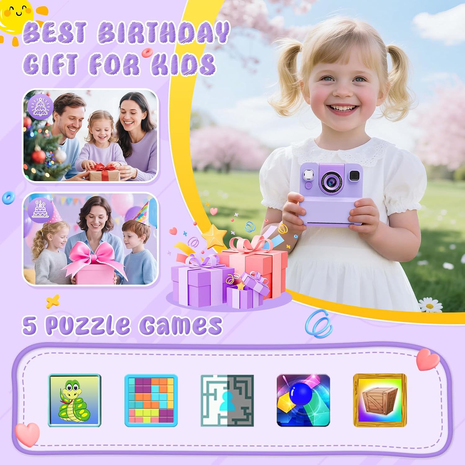 Thumbnail 6 de Yidoroye Kids Instant Print Camera 32GB