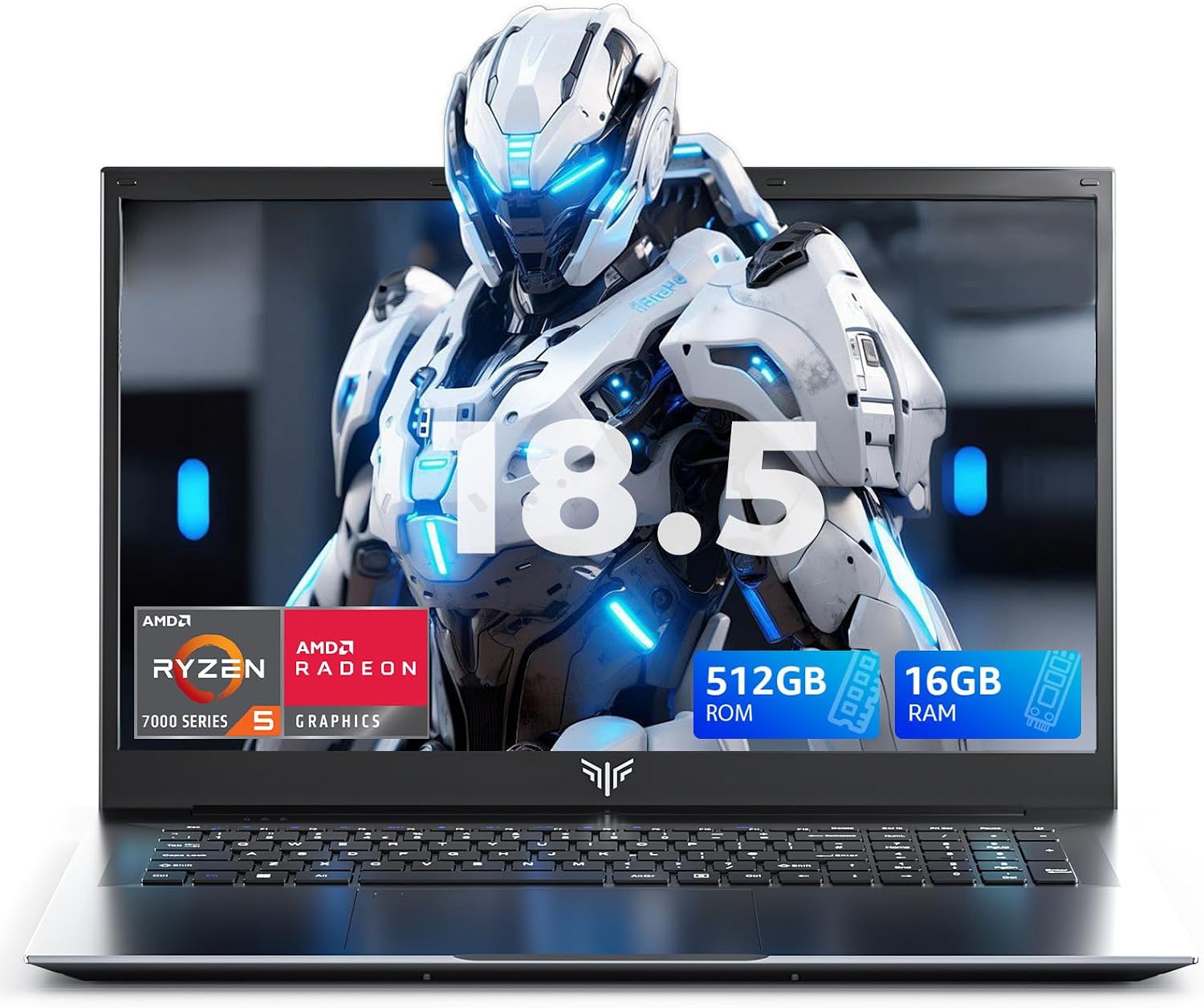 Detalle de MALLRACE AX18 18.5-Inch Gaming Laptop, Ryzen 5 7430U, 16GB RAM, 512GB SSD
