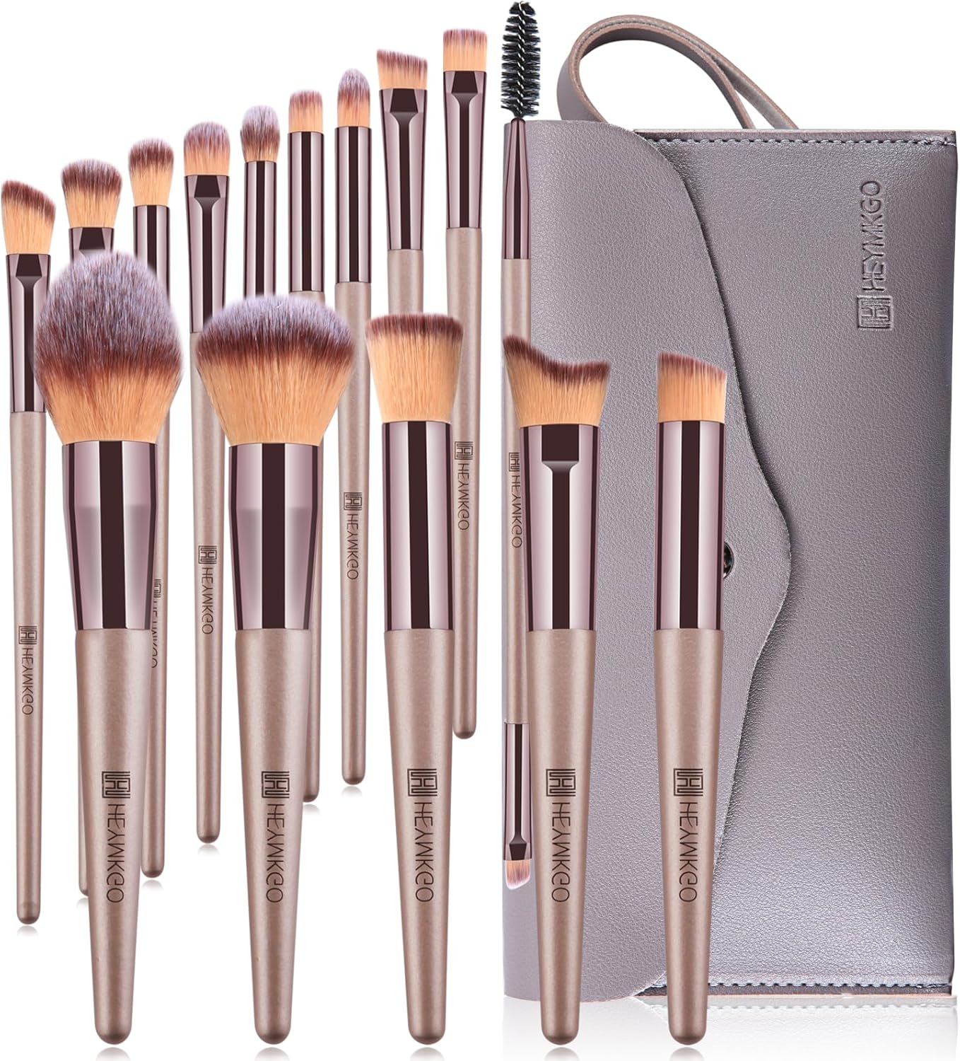 Detalle de HEYMKGO Pinceles Maquillaje 15 piezas