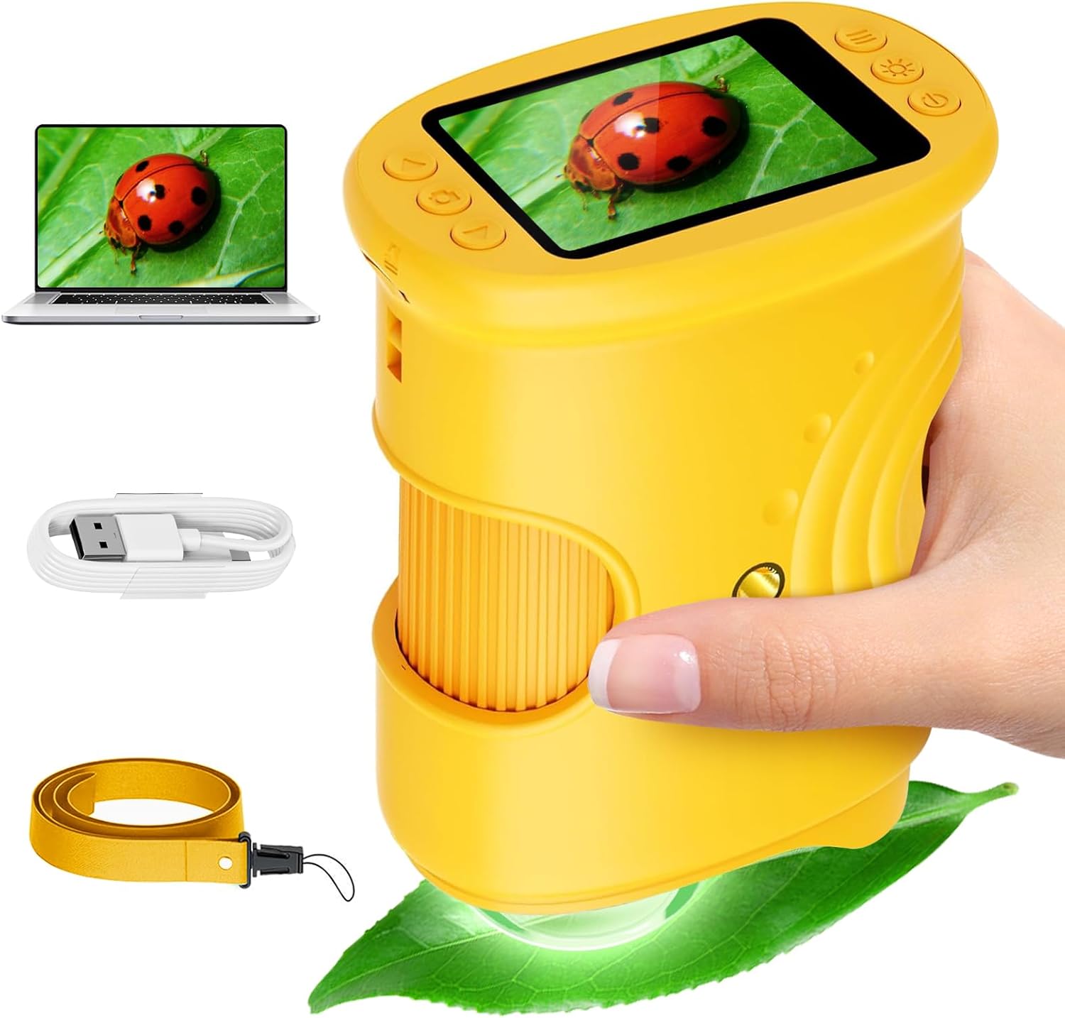 Imagen de Alotwan Kids 1000X Digital Microscope: Handheld STEM Toy with 1080P Screen en OfertitasTOP