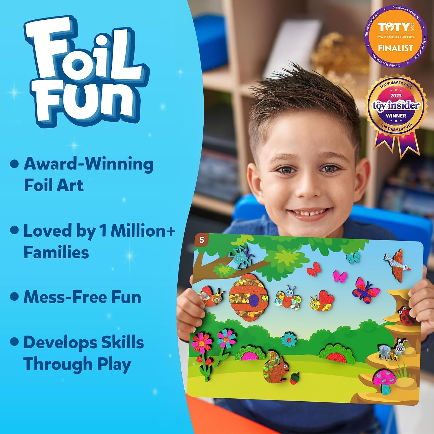 Thumbnail 1 de Skillmatics Foil Fun Bugs & Butterflies 100 sheets
