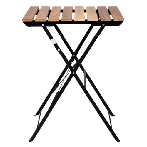 Thumbnail 2 de T-LOVENDO.ES Set retro de 3 muebles de exterior (mesa y 2 sillas) plegables de acero y madera