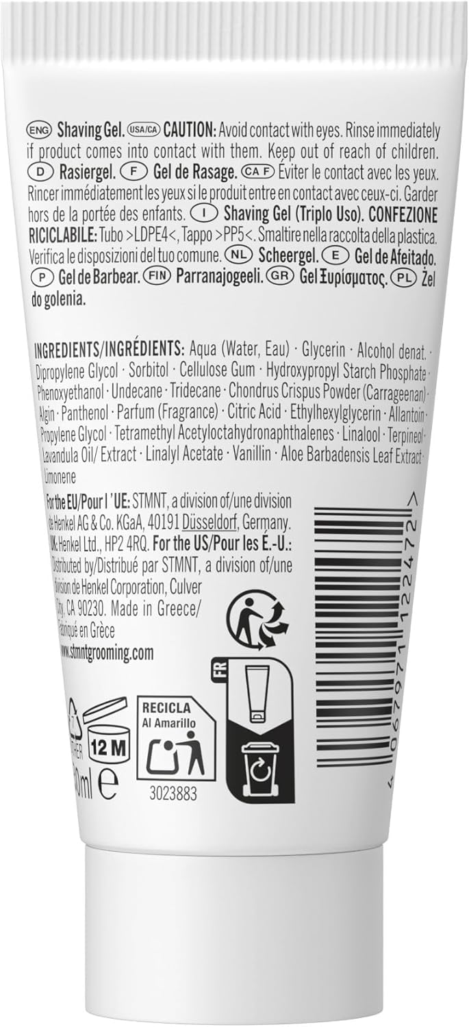 Detalle 2 de STMNT Gel de rasage 30 ml : gel transparent anti-irritation avant-rasage