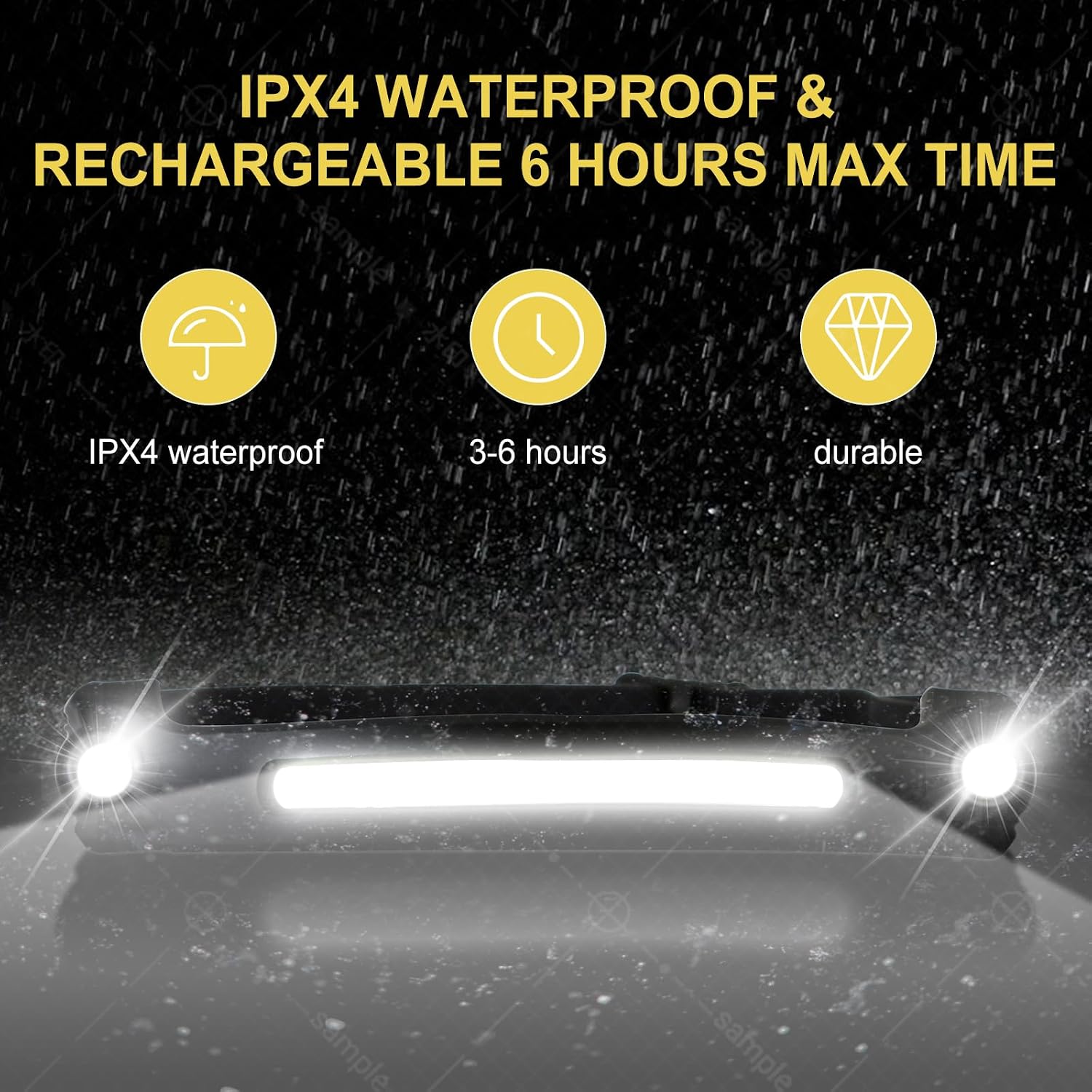Detalle 2 de Head Torch Rechargeable Headlamp 2 XPE 6 Modes