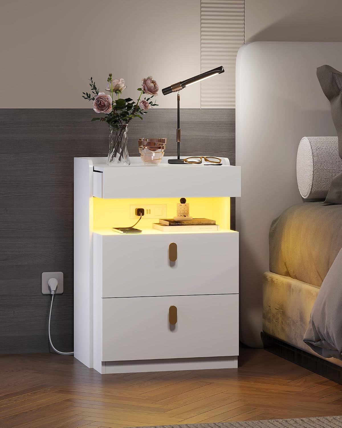 Detalle de WLIVE Nightstand Set of 2