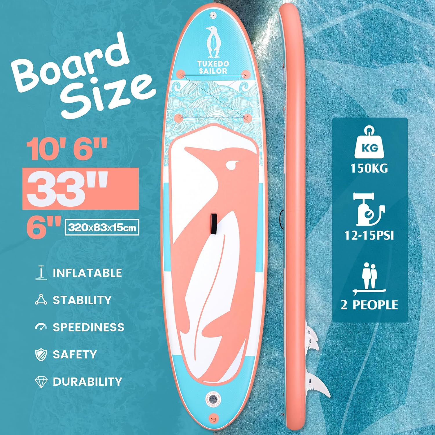 Thumbnail 1 de Tuxedo Sailor Tabla Paddle Surf Hinchable 1 unidad