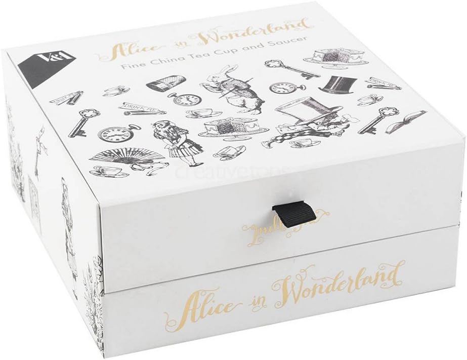 Thumbnail 2 de V & A Alice au Pays des Merveilles – Tasse à thé et soucoupe, 210 ml, blanc