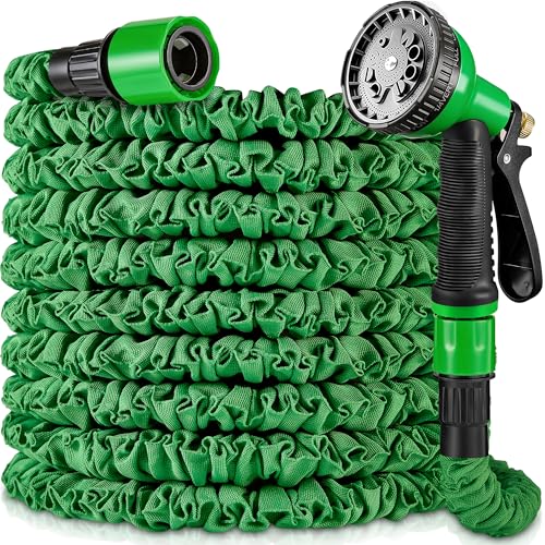 Imagen de QINGHUAI 50 ft Expandable Garden Hose with 10-Pattern Nozzle en OfertitasTOP