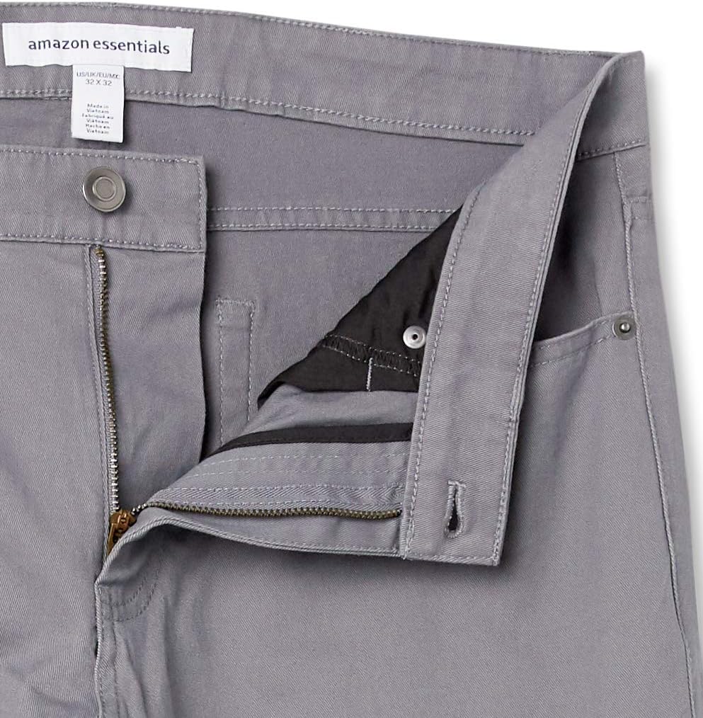 Thumbnail 4 de Amazon Essentials men’s Relaxed-Fit 5-pocket stretch twill trousers, dark grey (36W / 29L)