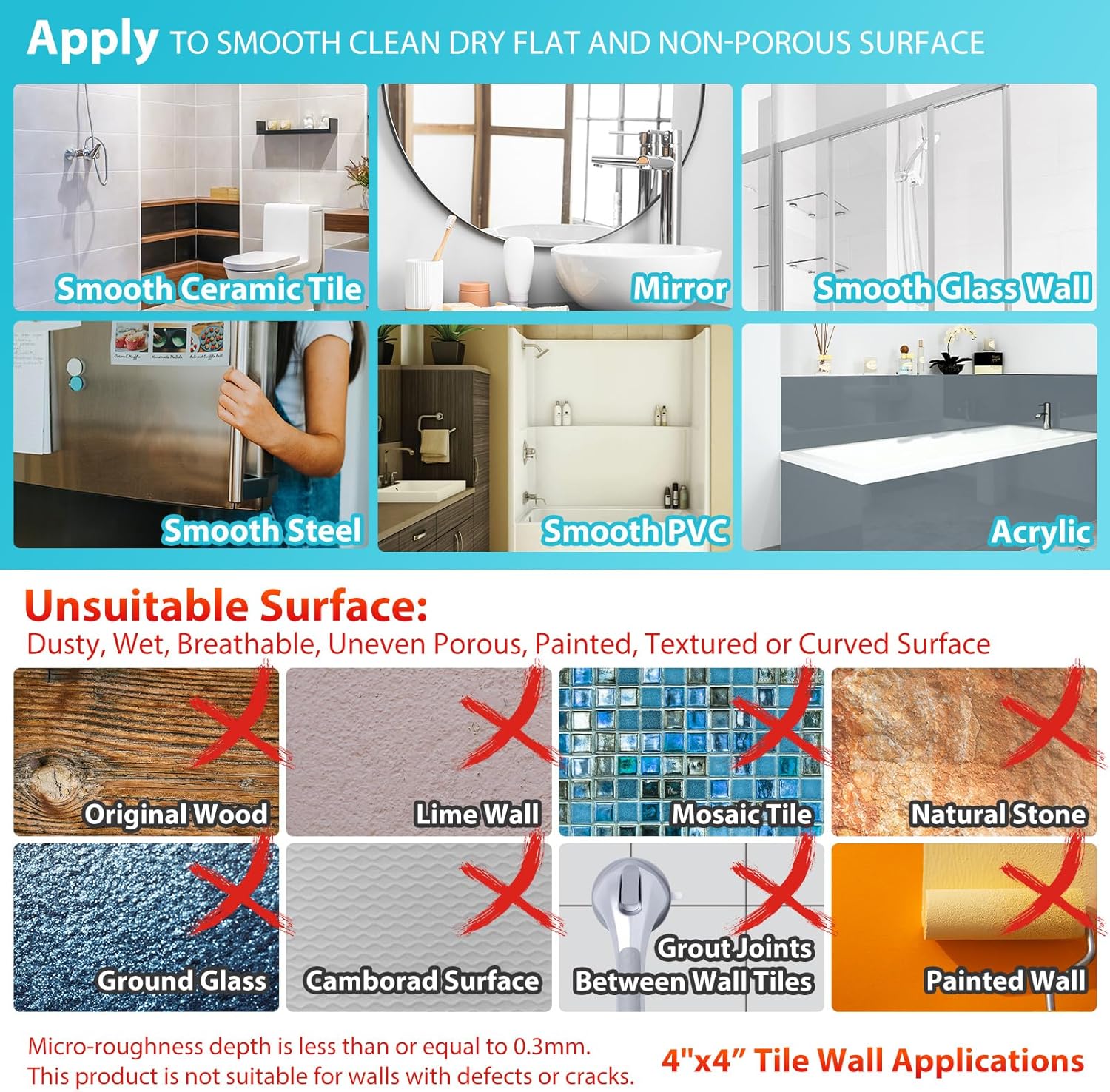 Thumbnail 6 de TAILI Haltegriff Dusche ohne Bohren (MAX 110 kg) mit Saugnapf, 31 cm – abnehmbarer Duschhalter, grau