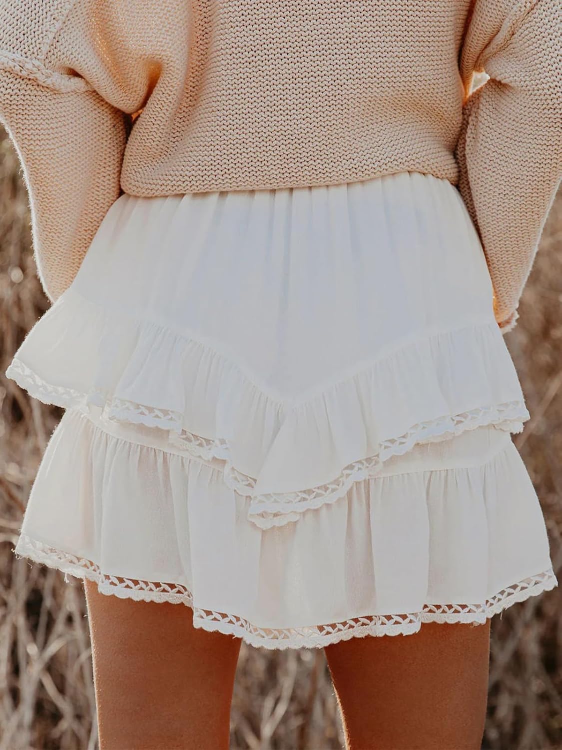 Thumbnail 1 de Aoudery Flowy Shorts High Waist Mini Skorts