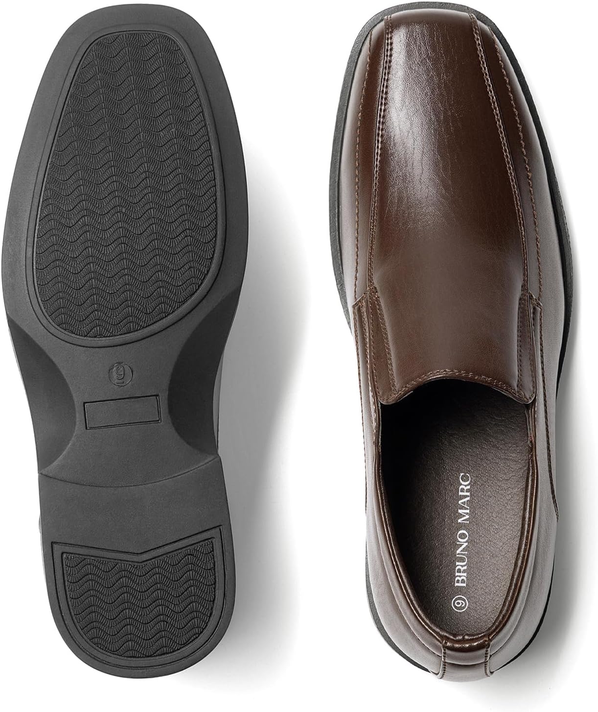 Thumbnail 4 de Bruno Marc Men's Square Toe Dress Loafers Formal Shoes