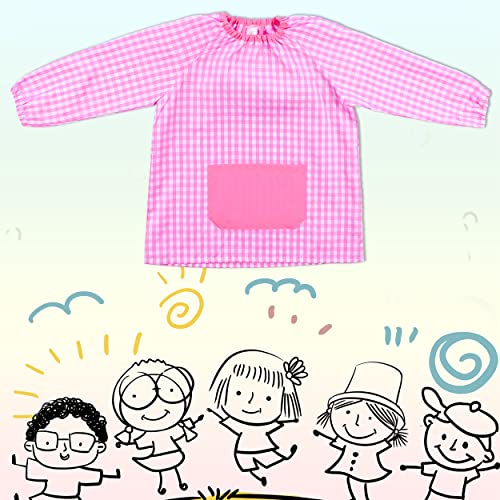Thumbnail 1 de H HANSEL HOME Bata Escolar Babi Rosa 2-3 años para Niño/a. Sin botones, elástica en puño y cuello
