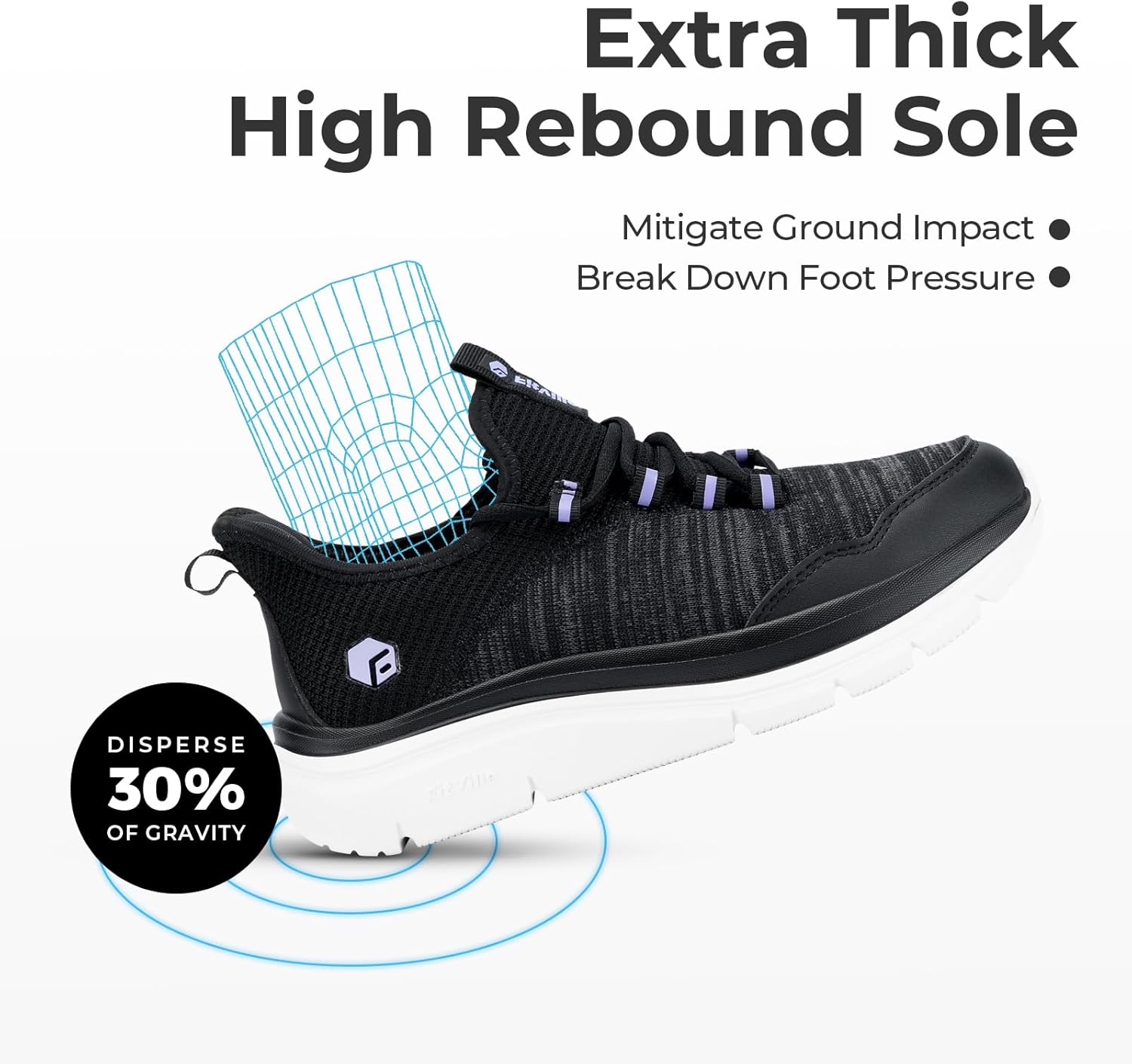 Thumbnail 3 de FitVille Slip On Sneaker Damen – Breite Zehenbox, atmungsaktiv und ultraleicht