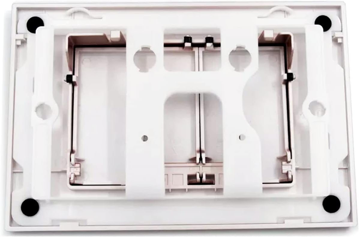 Detalle de Wunderbad Drückerplatte (weiß matt) kompatibel mit Geberit Duofix Sigma/Delta/BASIC – 2-Mengen-Spülung