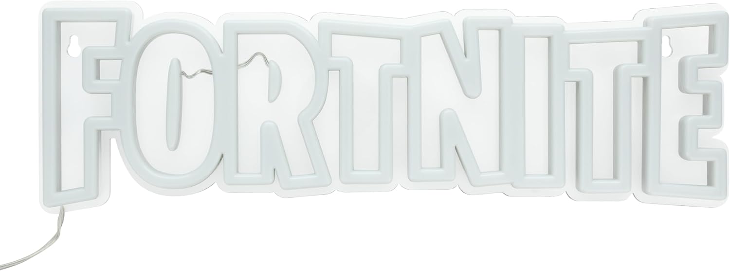 Detalle de Paladone Fortnite Logo LED Neon Wall Light – Official Licensed Gaming Lamp (40cm, USB Powered)