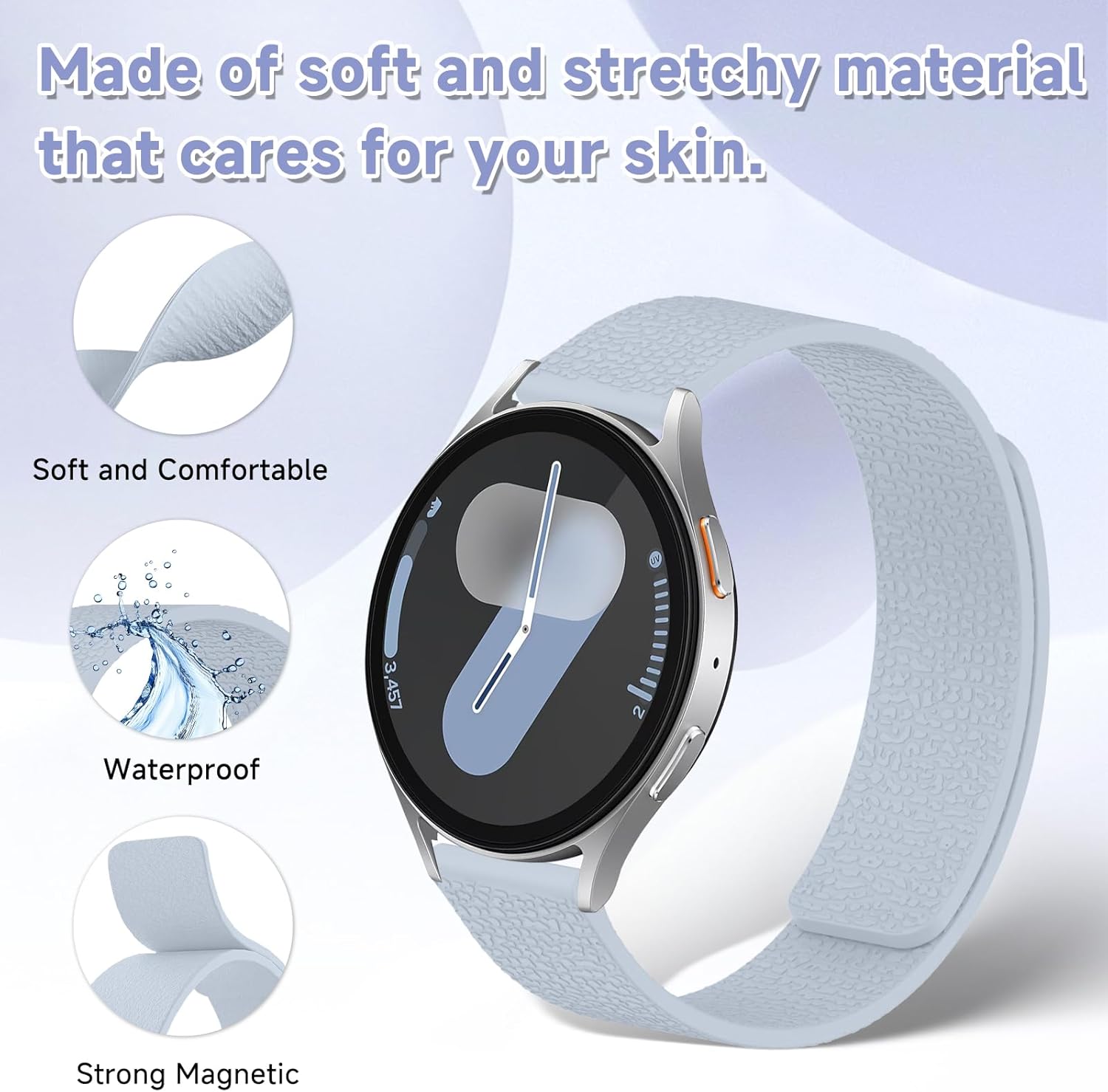 Thumbnail 1 de CiimWaa Armband 22 mm / 20 mm Magnet Silikon – wasserdichtes Ersatzband mit Magnetverschluss