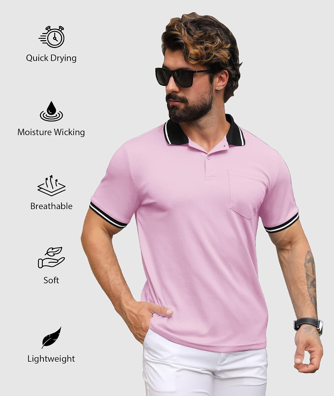 Thumbnail 1 de SwissWell lot de 3 polos homme manches courtes golf anti-transpiration